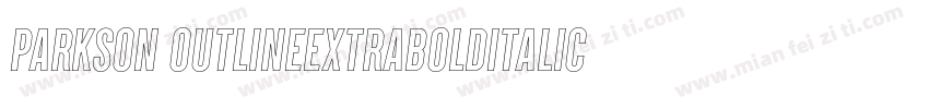 Parkson OutlineExtraBoldItalic字体转换